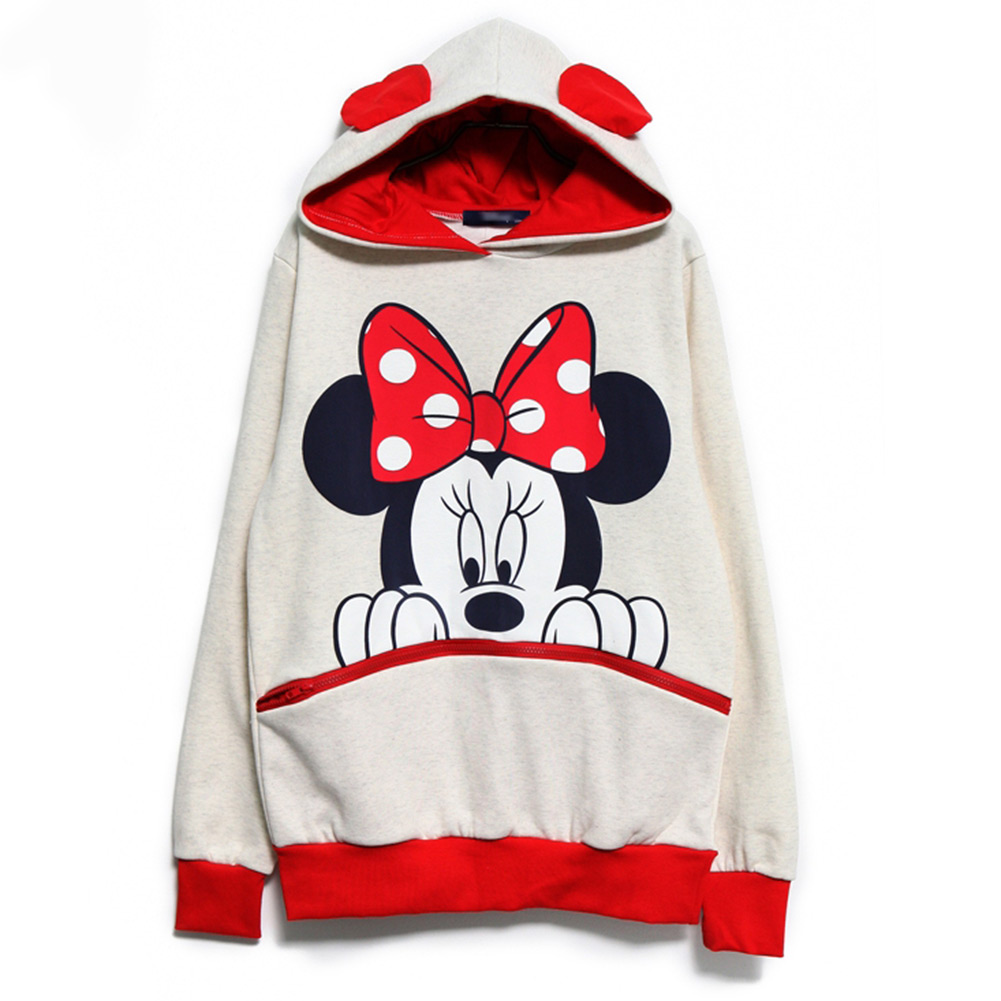 Newest Cute Girls Womens Mickey Mouse Ear Emo Sweater Jumper Hoodie