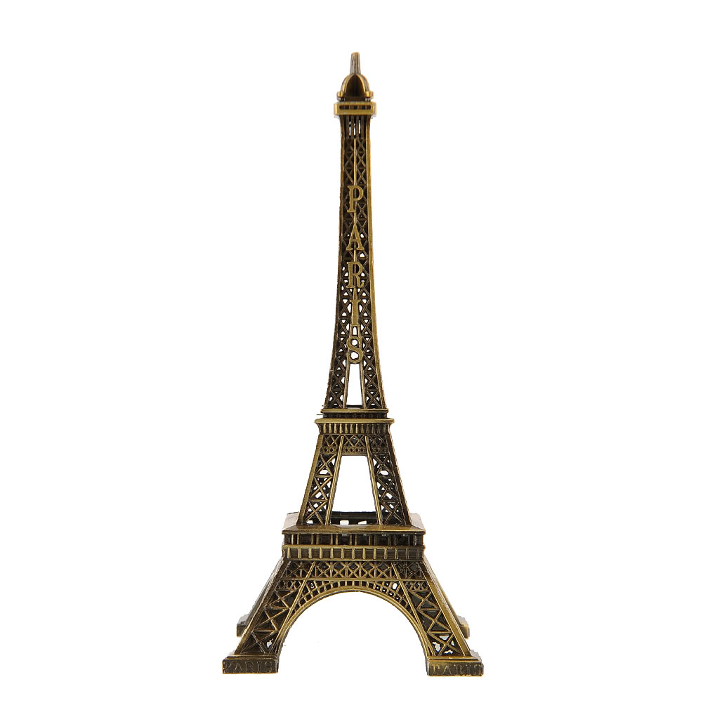 Retro Bronze Tone Metal Eiffel Tower Figurine Imitation Statue Modle