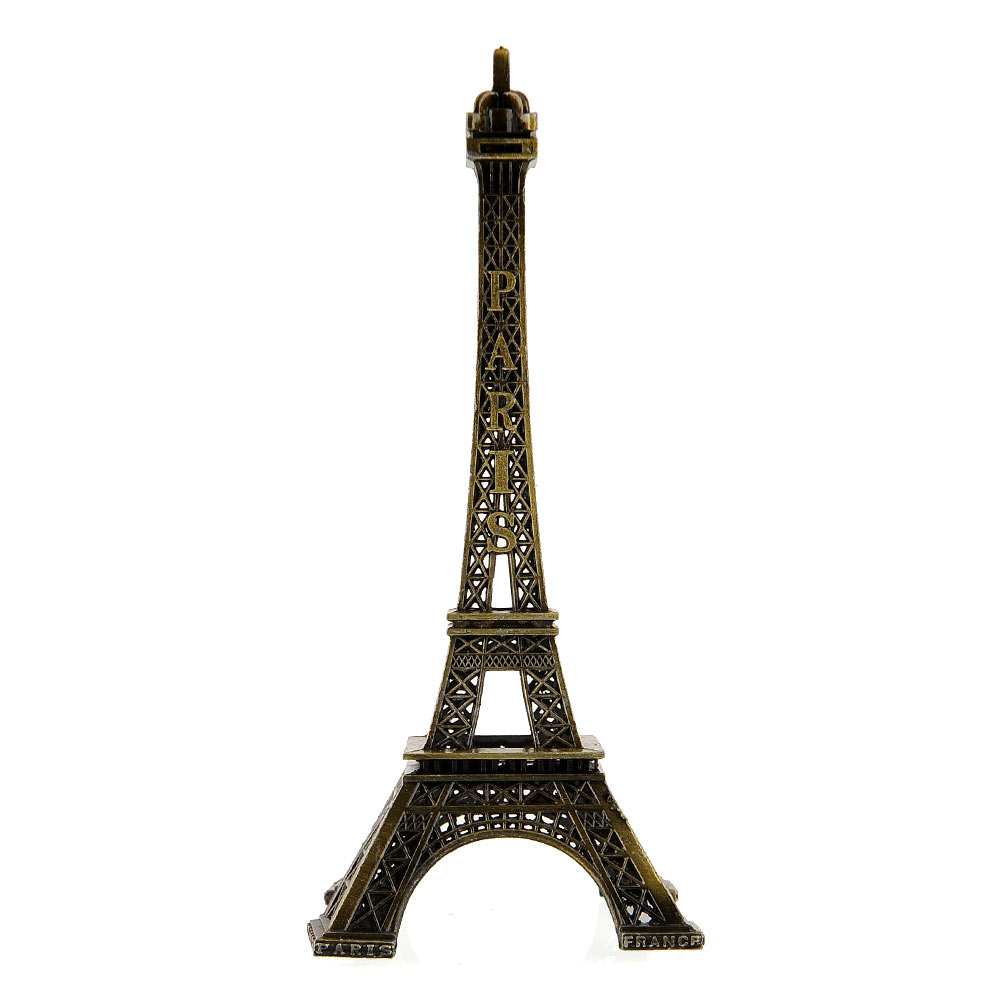 Retro Bronze Tone Metal Eiffel Tower Figurine Imitation Statue Modle