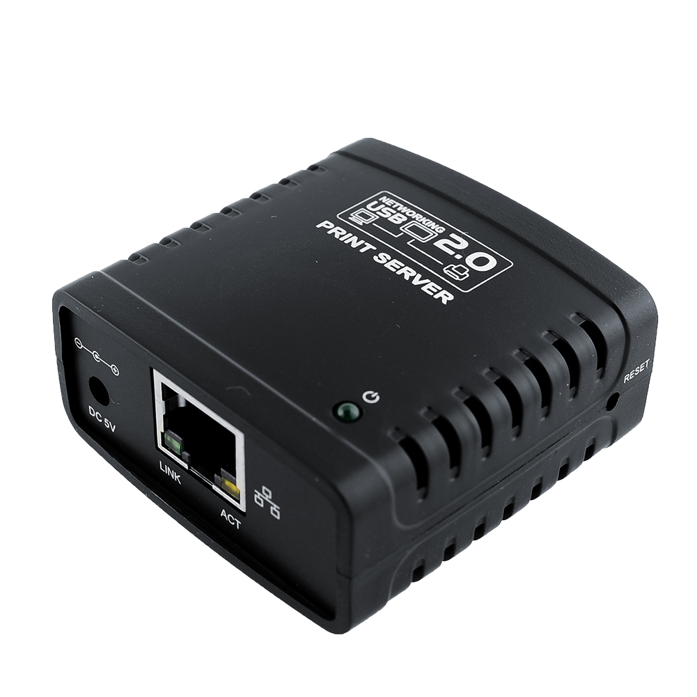 USB 2.0 Print Server Share Networking Network Cable Hub printer