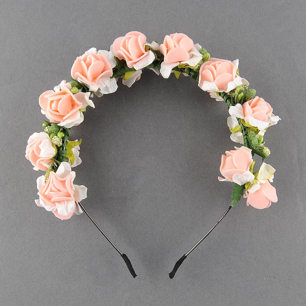 Boho Flower Garland Floral Bridal Headband Hair Band Wedding Party Festival