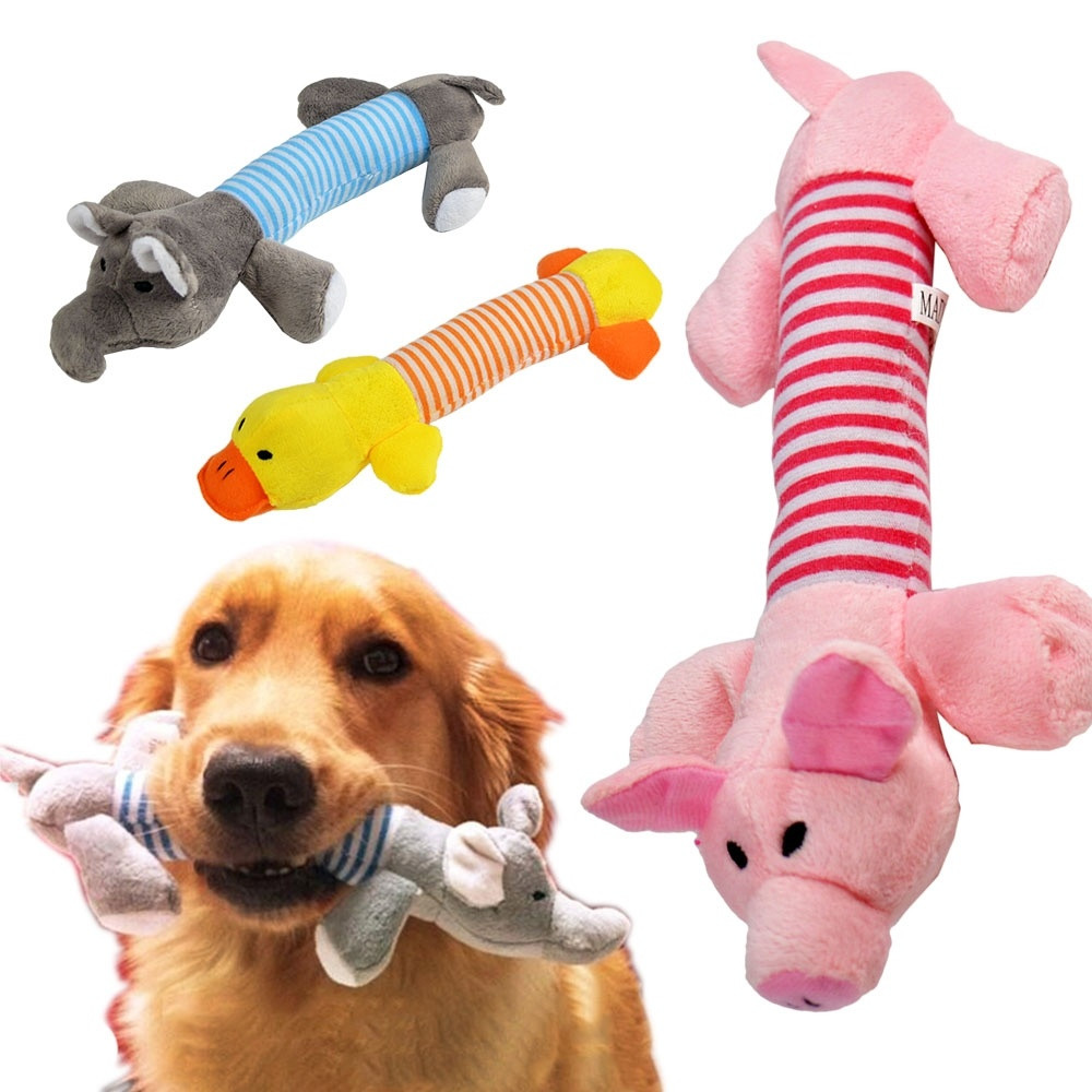 new dog toy pet puppy plush sound chew squeaker cute plush pig