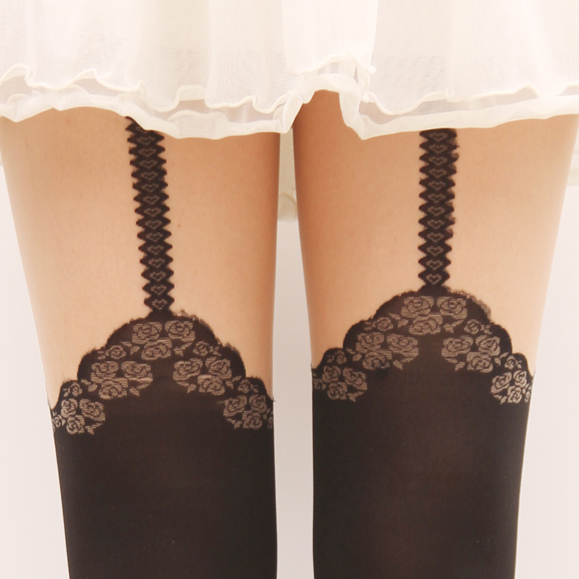 Sexy Womens Sheer Fashion Pantyhose Garter Belt Thigh Highs Stockings Ebay 7411