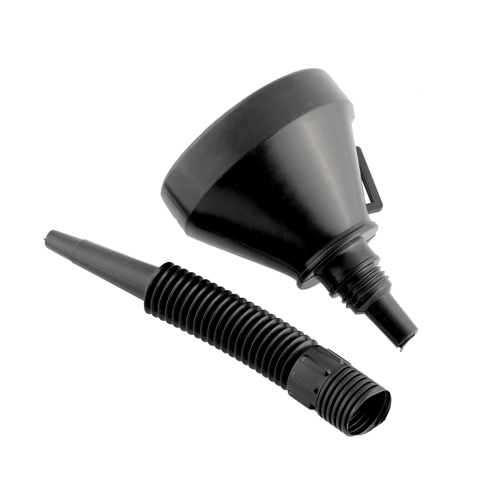 New 2 in 1 Black Flexible Funnel Can Spout For Oil Fuel Petrol Useful
