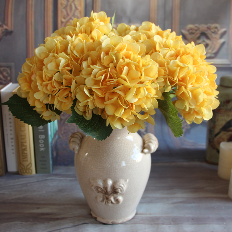 Rose 1 Bouquet Artificial Silk Peony Flower Arrangement Hydrangea Decor ...