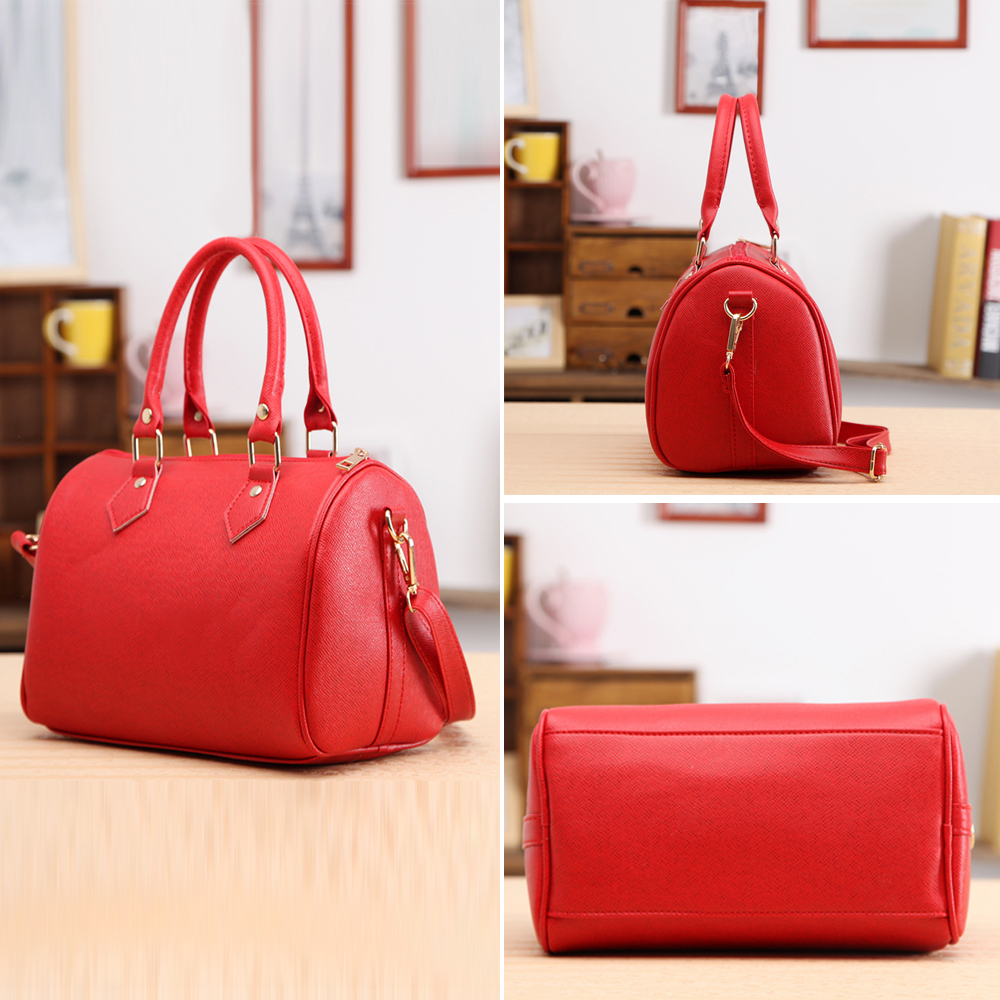 Women Zip PU Leather Korean Handbag Shoulder Messenger Crossbody Tote