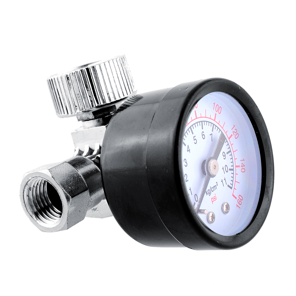 InLine Car Air Pressure Regulator With Pressure Gauge Spray Gun Portable eBay