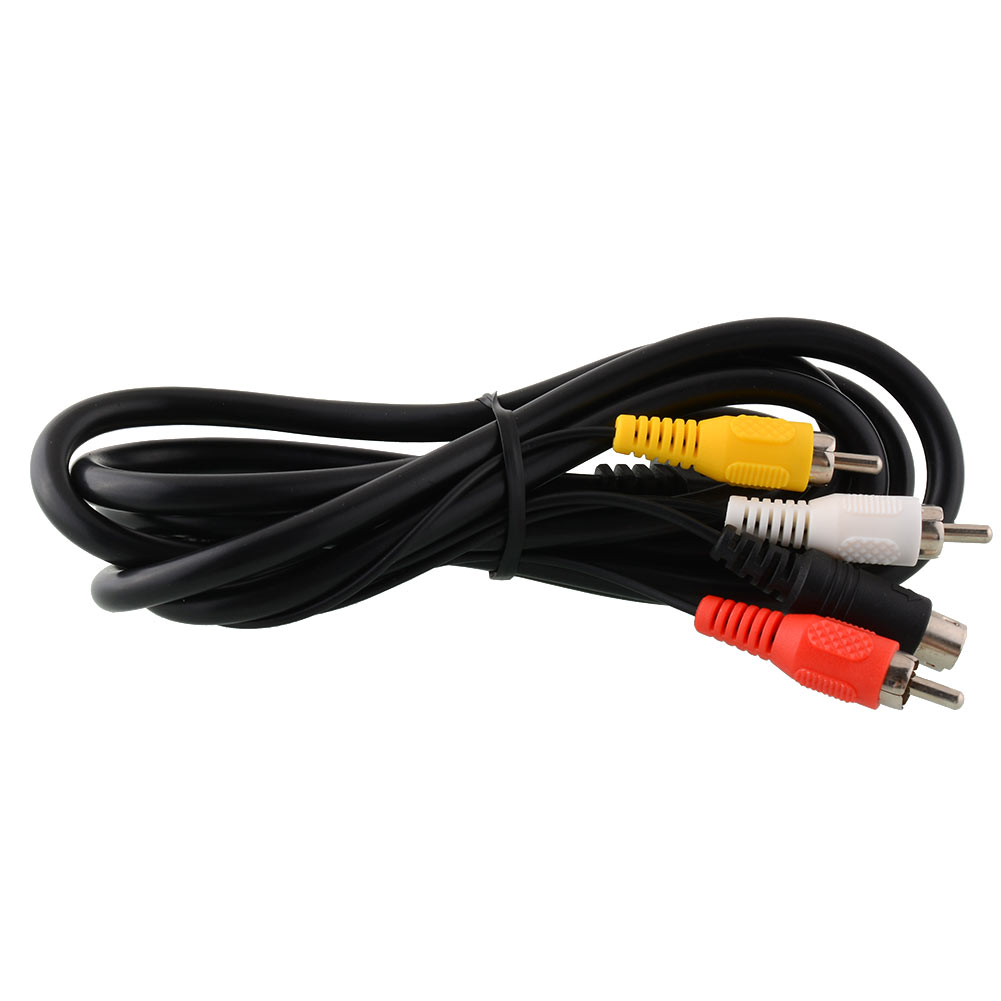 New 6ft AV TV SVideo Cable Black Gaming For Nintendo Gamecube 64 NGC