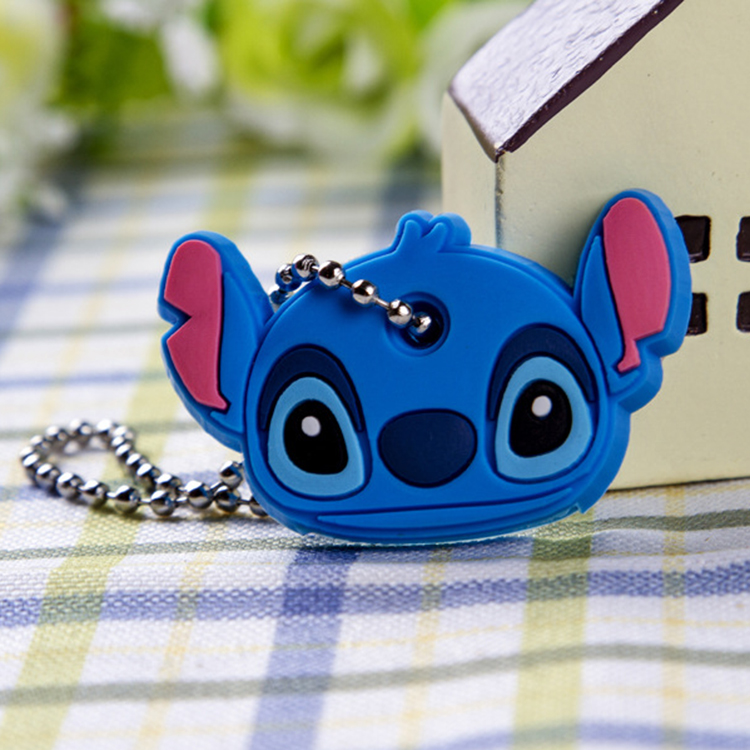Kawaii Animal Silicone Key Caps Head Covers Keychain Case Novelty