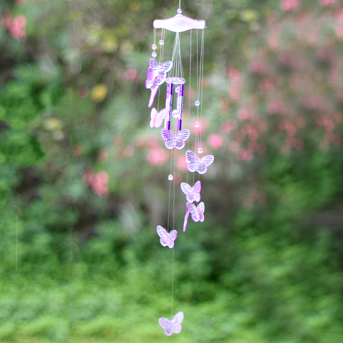 Crystal Erfly Mobile Wind Chime Bell Ornament Lucky Gift Yard Crystal Erfly Mobile Wind Chime Bell Ornament Lucky Gift Yard Hanging Decor