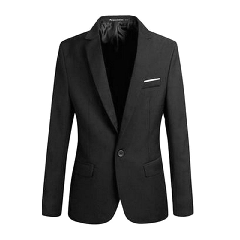 Man One Button Casual Formal Blazer Suit Overcoat Parka Slim Fit Jacket Coat eBay