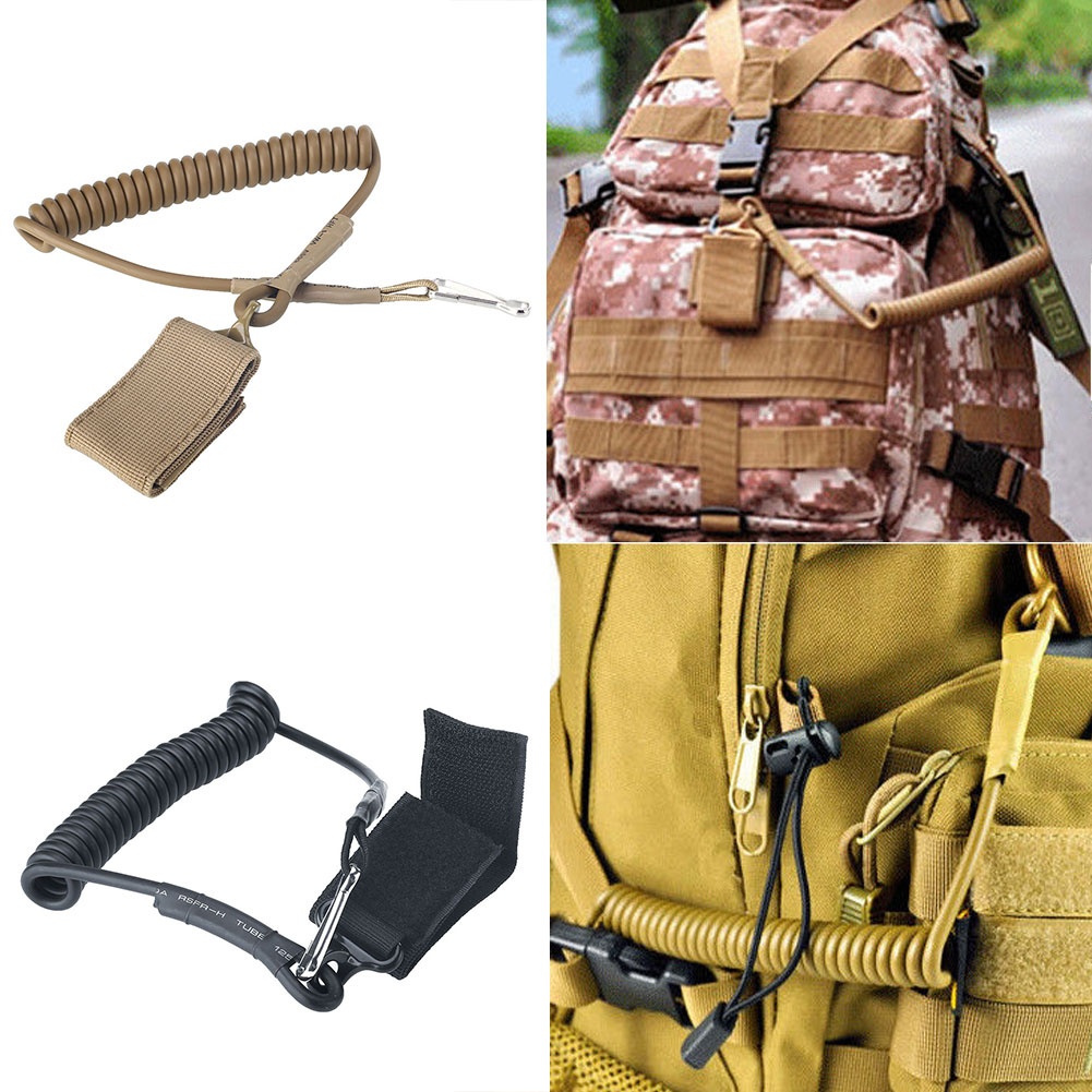 Tactical Backpack Accessories Retractable Rope For Molle CS Safety