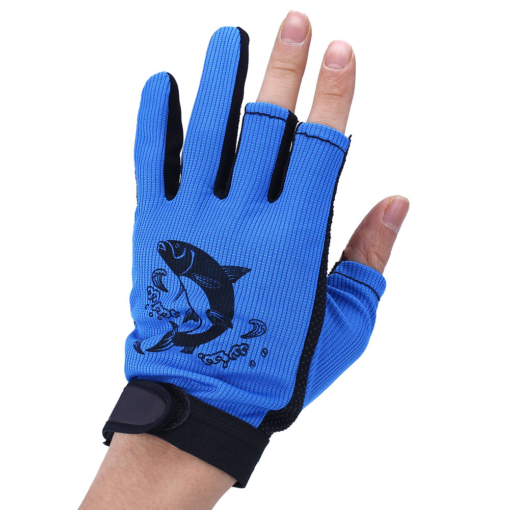 Outdoor Waterproof Fishing Gloves Cyling 3 Cut Finger Anti