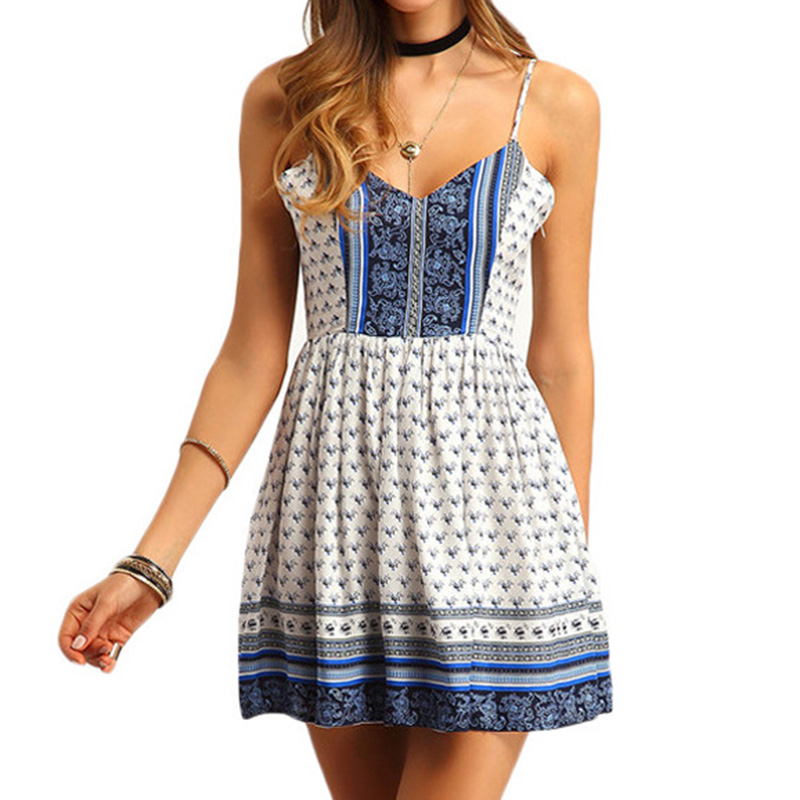 Women Spaghetti Straps Backless V Neck Evening Party Mini Sundress Dress Ebay 8858