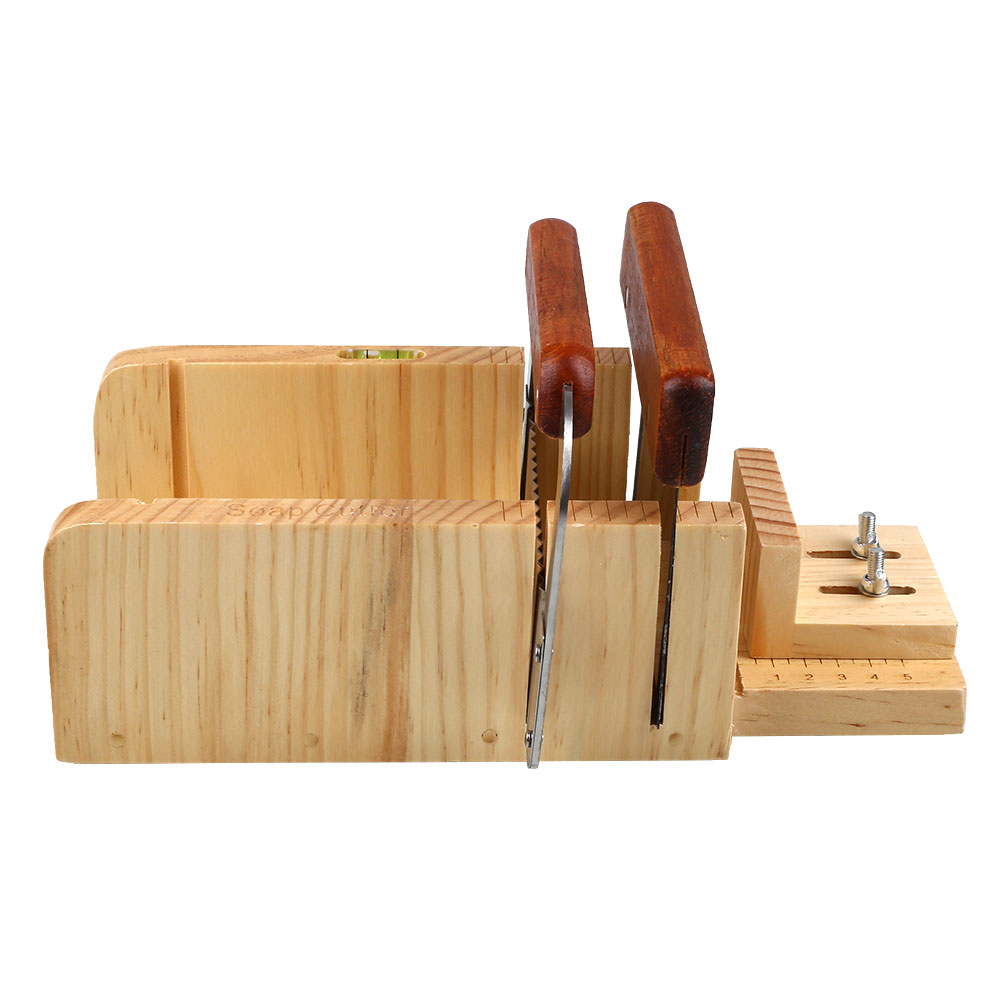 3pcs Professional Adjustable Handmade Wood Soap Mold Cutter Slicer Set