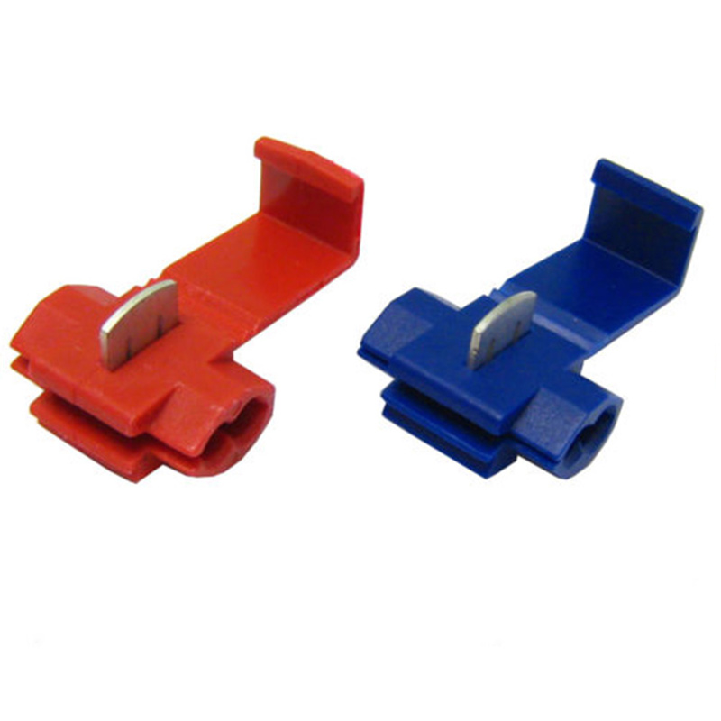 20Pcs Red Blue Scotchlocks Snap On Connector Wire Splicer Terminal