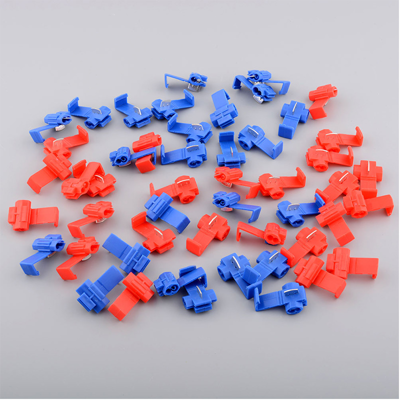20Pcs Red Blue Scotchlocks Snap On Connector Wire Splicer Terminal