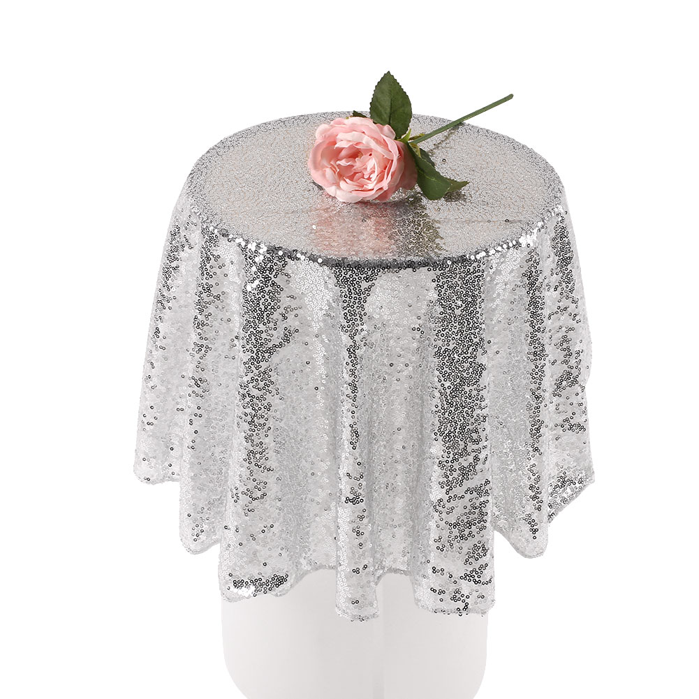 Sparkle Table Cloth Round Bling Sequin Tablecloth Wedding Event Party