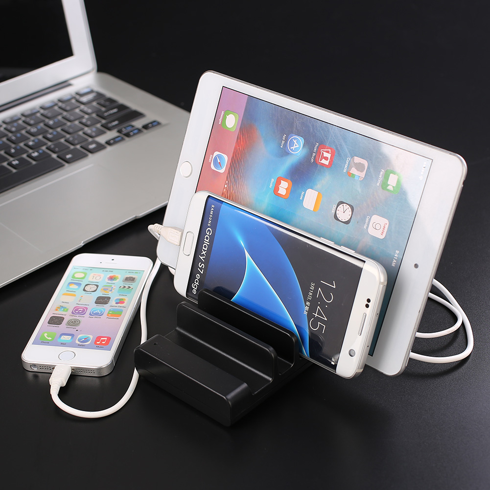 5Port USB hub Charging Dock Station Charger Stand organizer Tablet