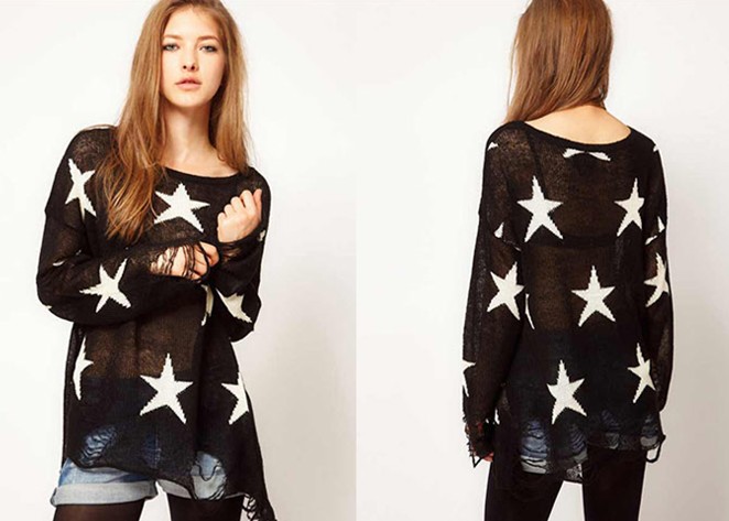 white house black market embellished sweater