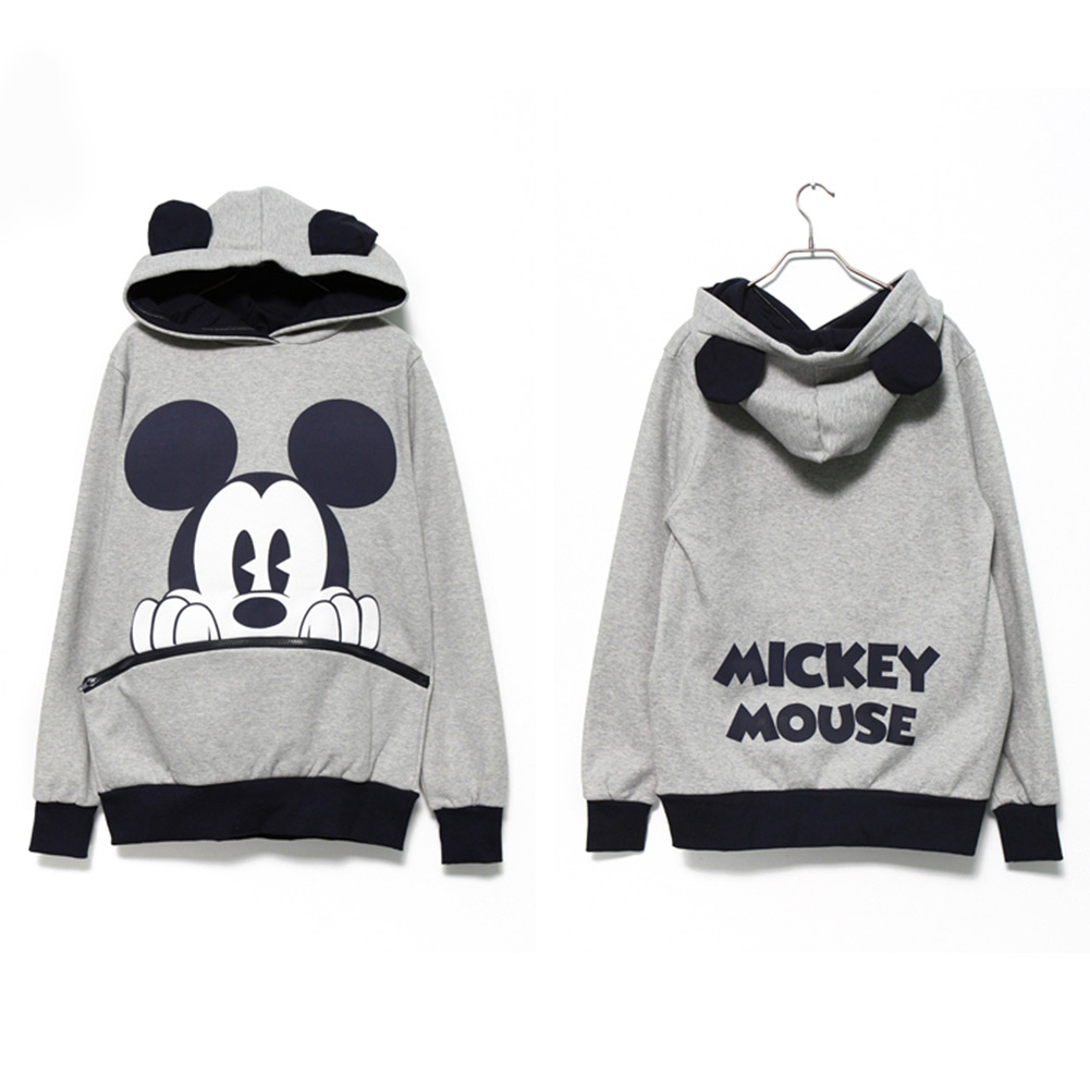 Newest Cute Girls Womens Mickey Mouse Ear Emo Sweater Jumper Hoodie ...