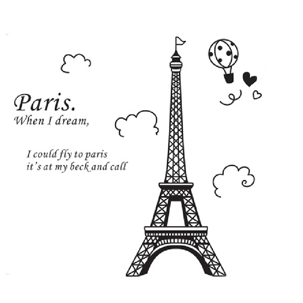 Quality Paris Eiffel Tower Removable Vinyl Wall Sticker Decals Art DIY ...