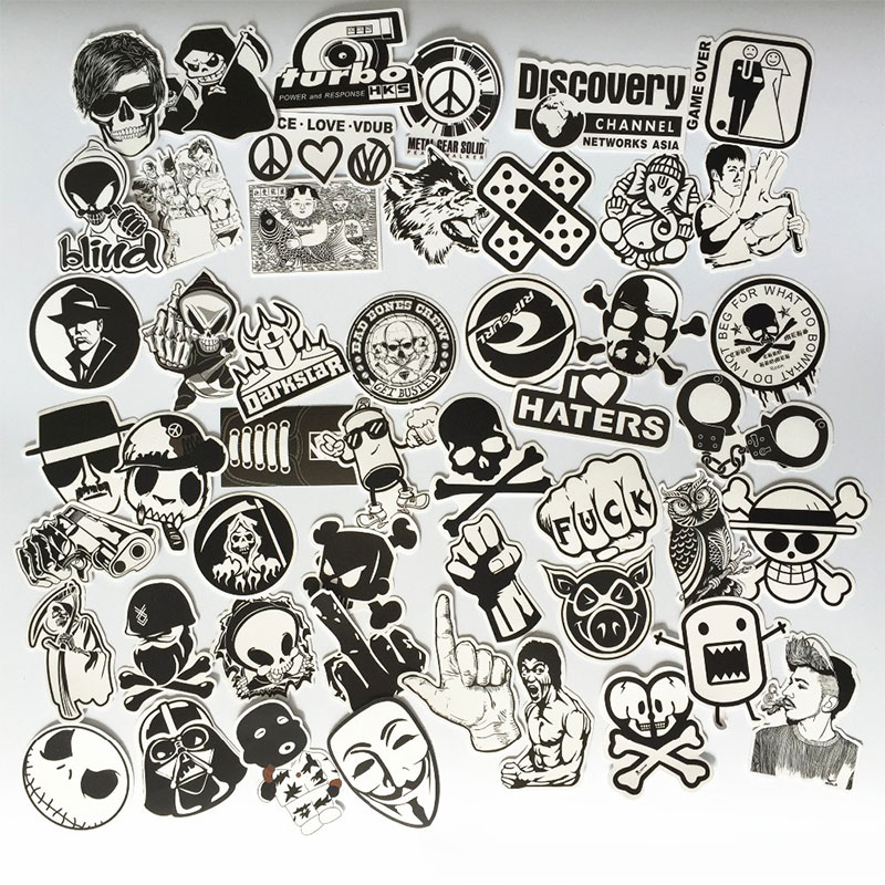 50PCS WATERPROOF FUNNY Car Snowboard Laptop Luggage Bike Stickers ...