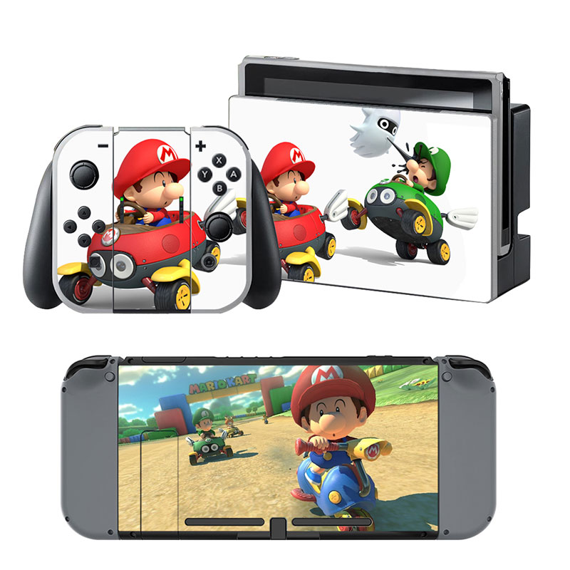 For Nintendo Switch Gamepad Super Mario Sticker Skins Decals Paster New ...