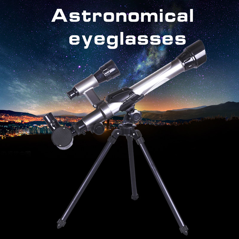 Finderscope Lens Single-Tube Telescope Silver  Star Gazing HD Educational